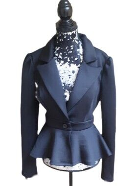 Vintage Black Peplum Blazer
